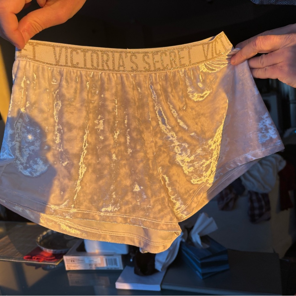 victoria secret velvet booty shorts